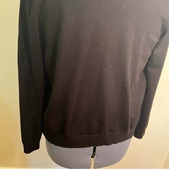 DKNY Sequin Collar Open Front Cardigan Black - Picture 12 of 14